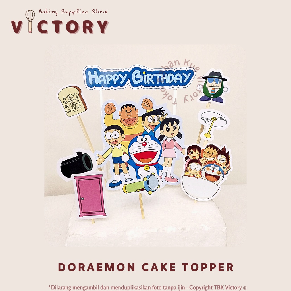 DORAEMON Cake Topper - Hiasan Kue Ulang Tahun