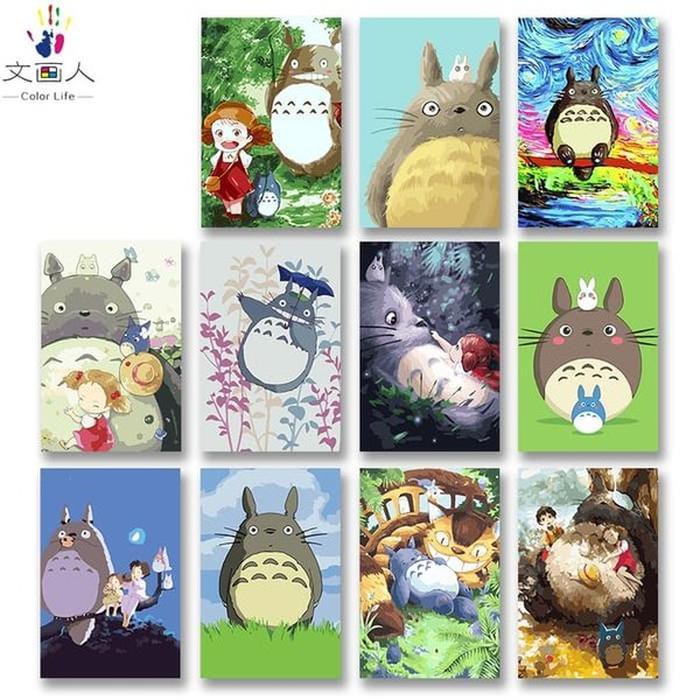 

Promo Belajar Melukis DIY colorings pictures by numbers with colors Totoro Berkualitas