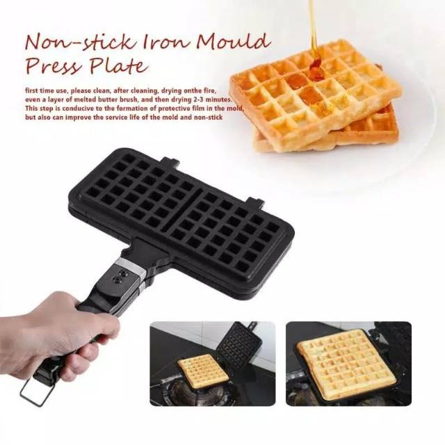 CakePan Belgian Waffle Maker Cetakan Kue Wafel Non Stick Highest Quality