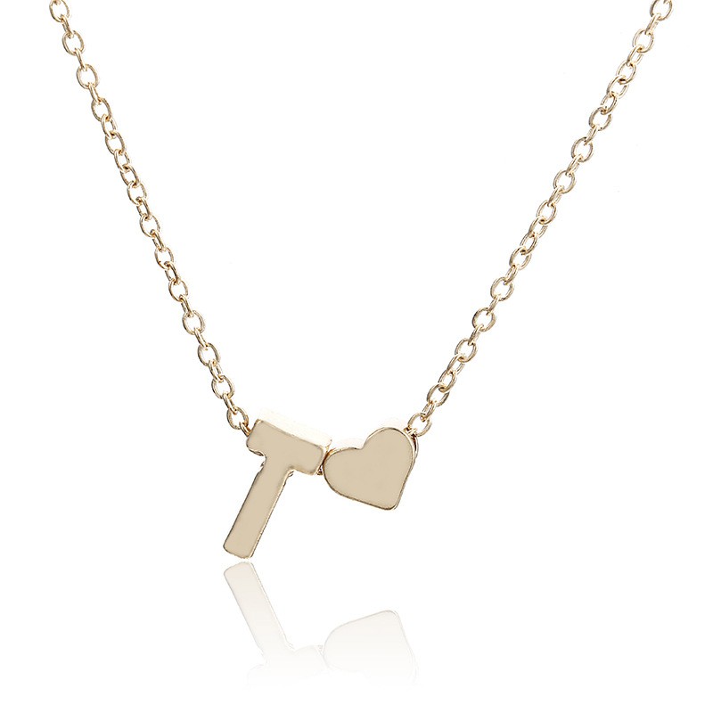 Kalung Rantai Emas Perak Wanita 26 Letters Chain Necklace Fashion Accessories Jewelry Fashion Wanita-Log-65 T