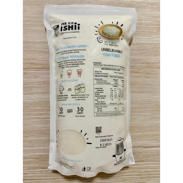 Beras Shirataki Konyaku Rice diet keto DEBM 1 kg