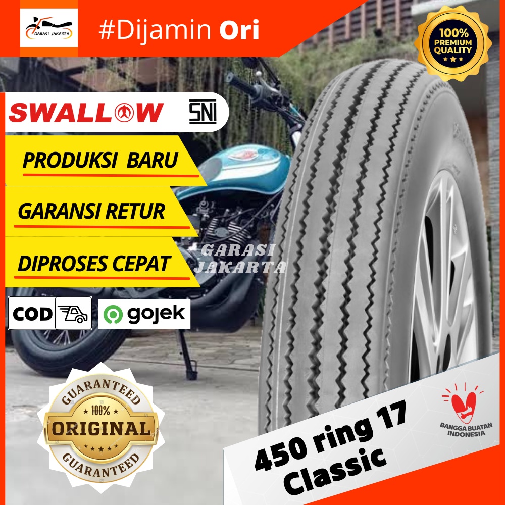 Ban luar motor ring 17 450 swallow klasik japstyle ring 17 450