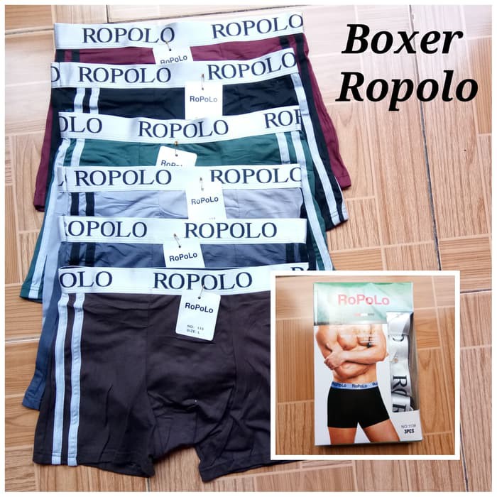 [Bayar Di Tempat] 3pcs CD Boxer Pria Ropolo / celana dalam boxer / 3 pcs cd pria ropolo / cdropolo