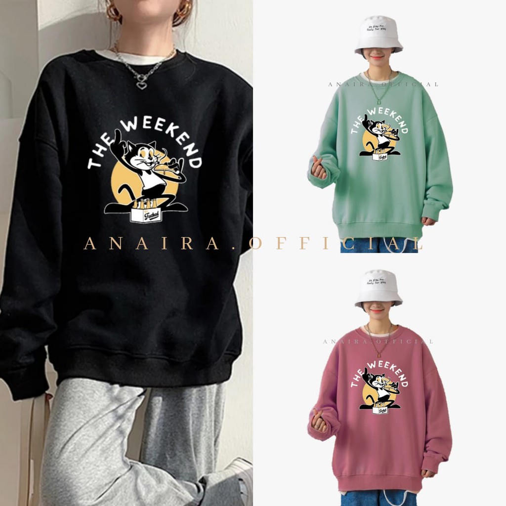 SWEATER OVERSIZE WANITA THE WEEKEND SWEATER HITS