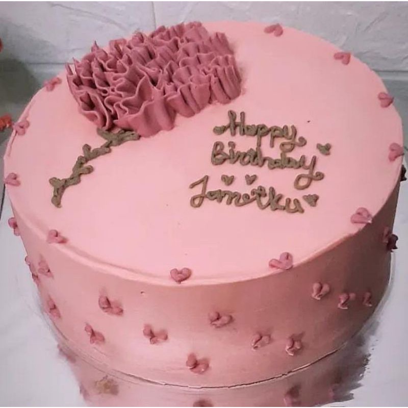 Kue Ulang Tahun#Kue Simple#Aneka Kue#18cm#Bolu Blackforest