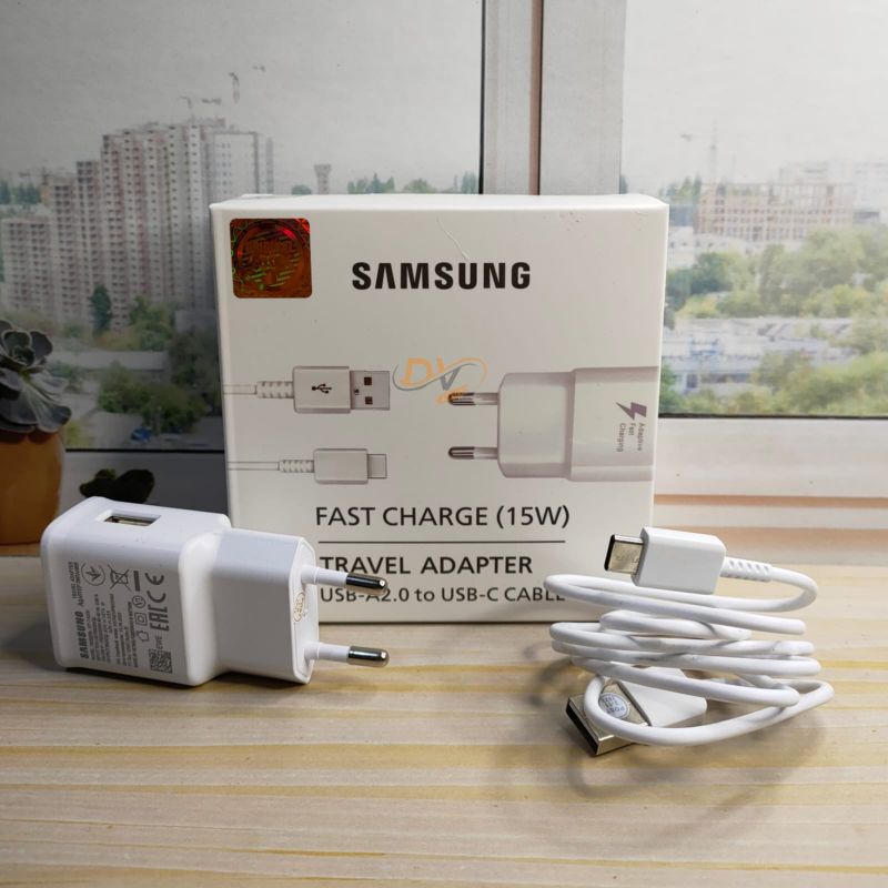 Charger Samsung 15W Original Tipe-C Fast Charging / Charger  S10 S9 S8 A50 A30 M30 M20