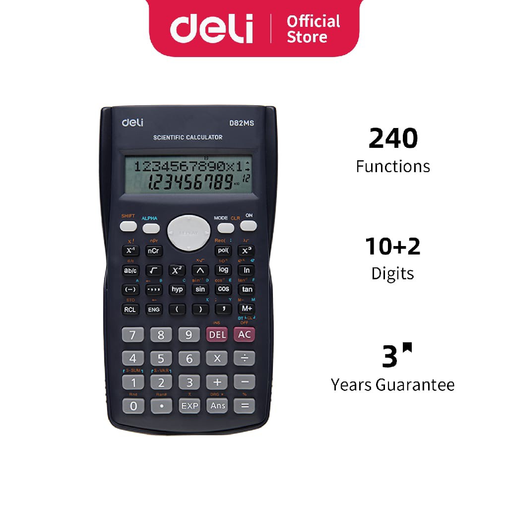 

Kalkulator Deli / Scientific calculator (black) - WD82MS