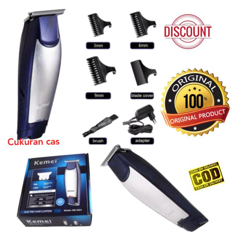 Alat Mesin Cukur Rambut pria dewasa dan anak kliper murah terbaik Hair Clipper Kemei KM-5021 CAS