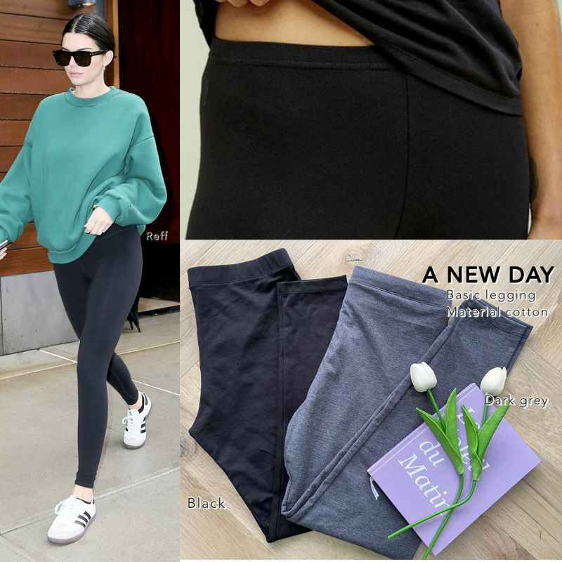 Classic legging/sisa export original#laris ADA BIG SIZE HITAM