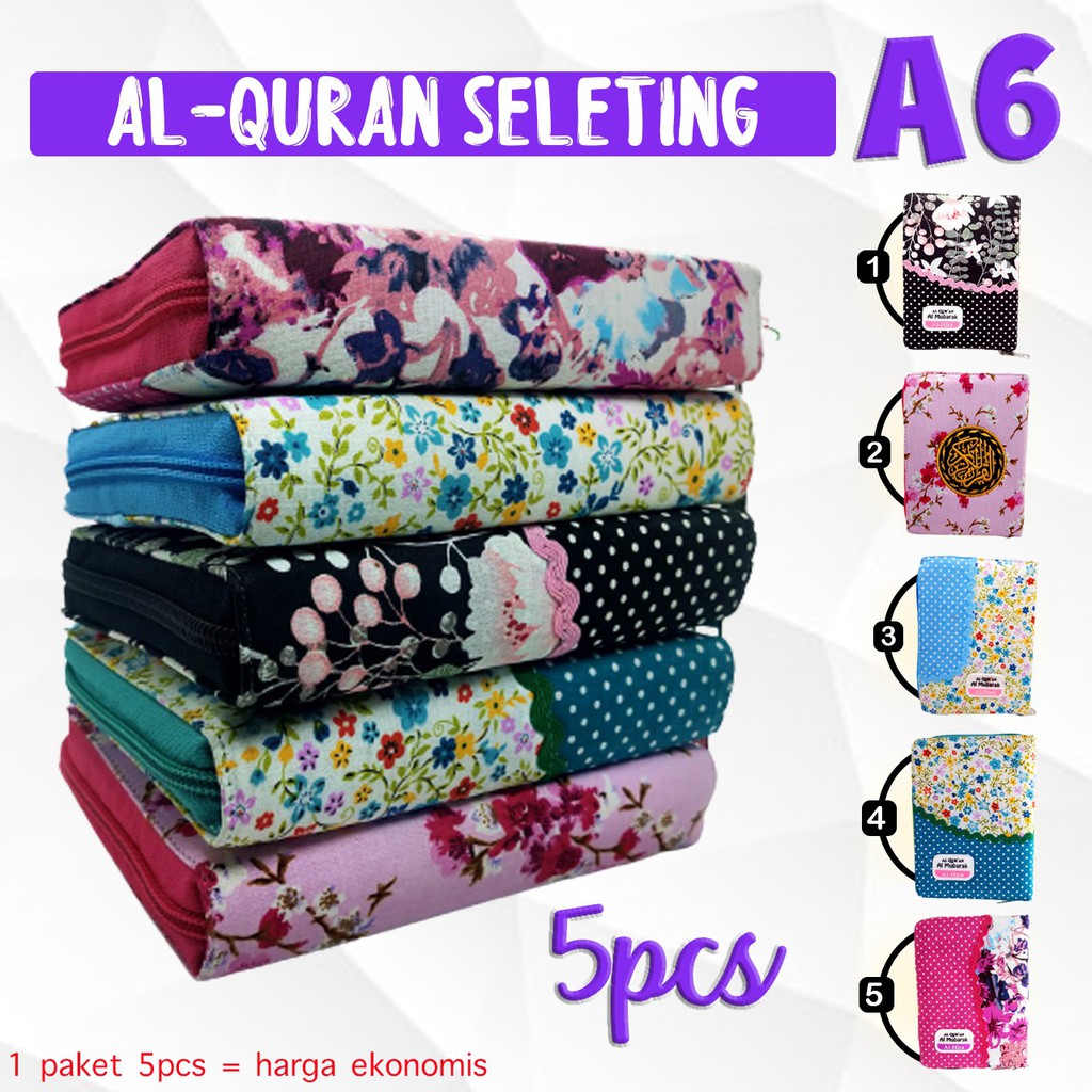 Promo Al Quran Saku Al Mubarak Resleting A6 (5 pcs)