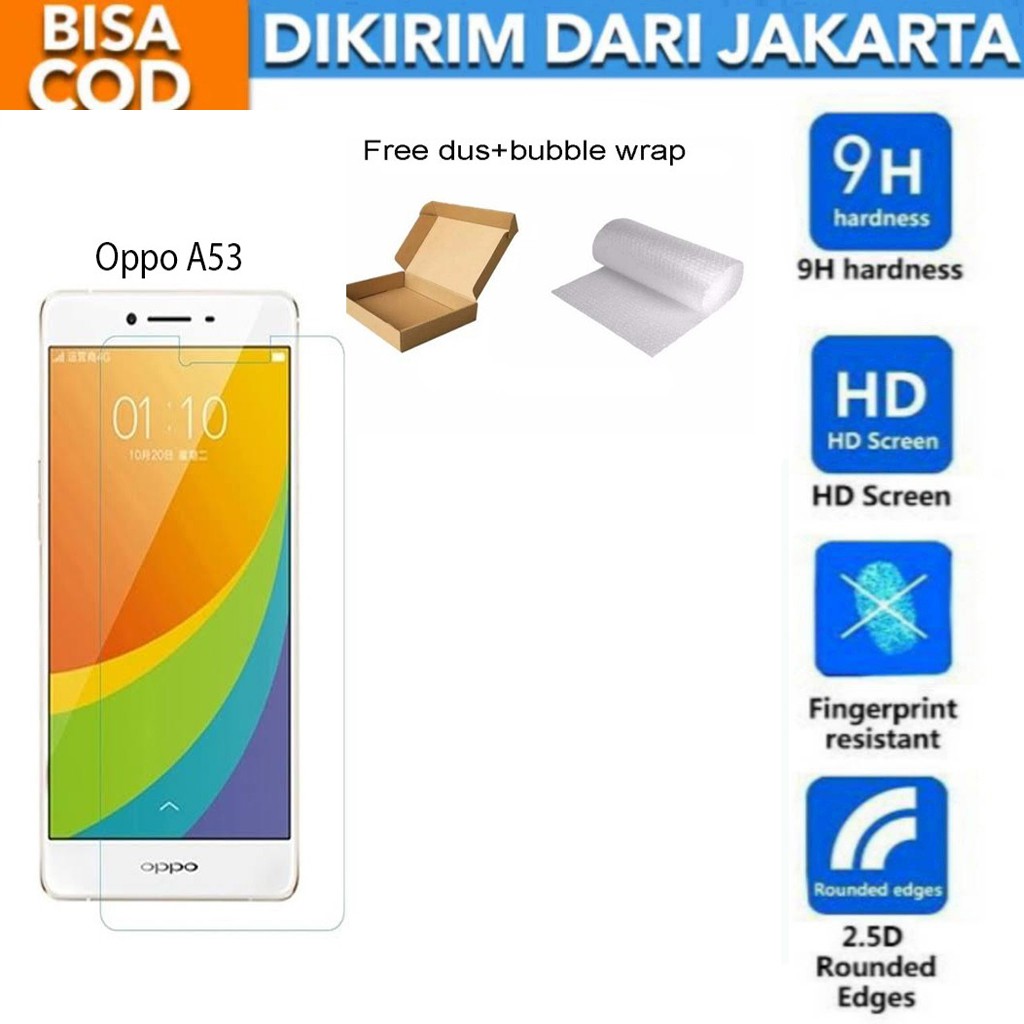 Oppo A53 Tempered Glass Screen Protector Anti Gores