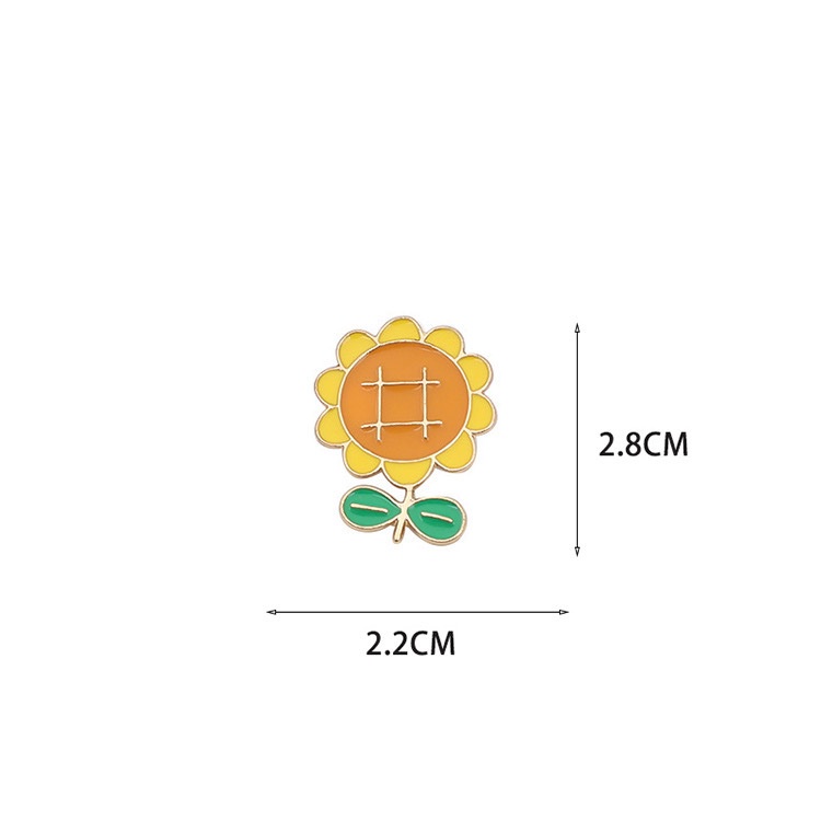 Ins Jepang lucu BUNGA MATAHARI lencana bunga matahari kepribadian trendi siswa bros pakaian dan tas