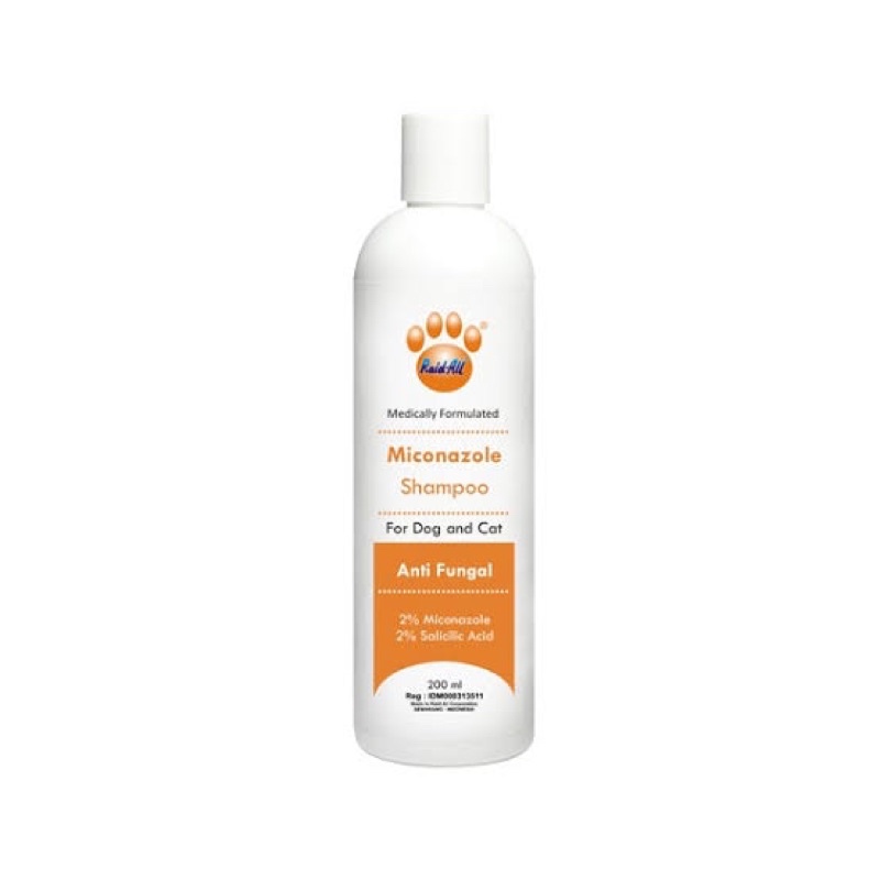 Raid All Shampoo Miconazole for Dog &amp; Cat 200 ml - Shampo Anti Jamur Kucing Anjing