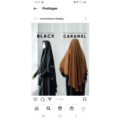 PL Fk instan black softpad size M muslimah basic
