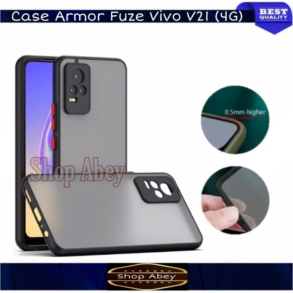 CASE VIVO V21 (4G) HARDCASE MATTE ARMOR FUZE BUMPER SHOCKROOF CASE VIVO V21 (4G) – NEW