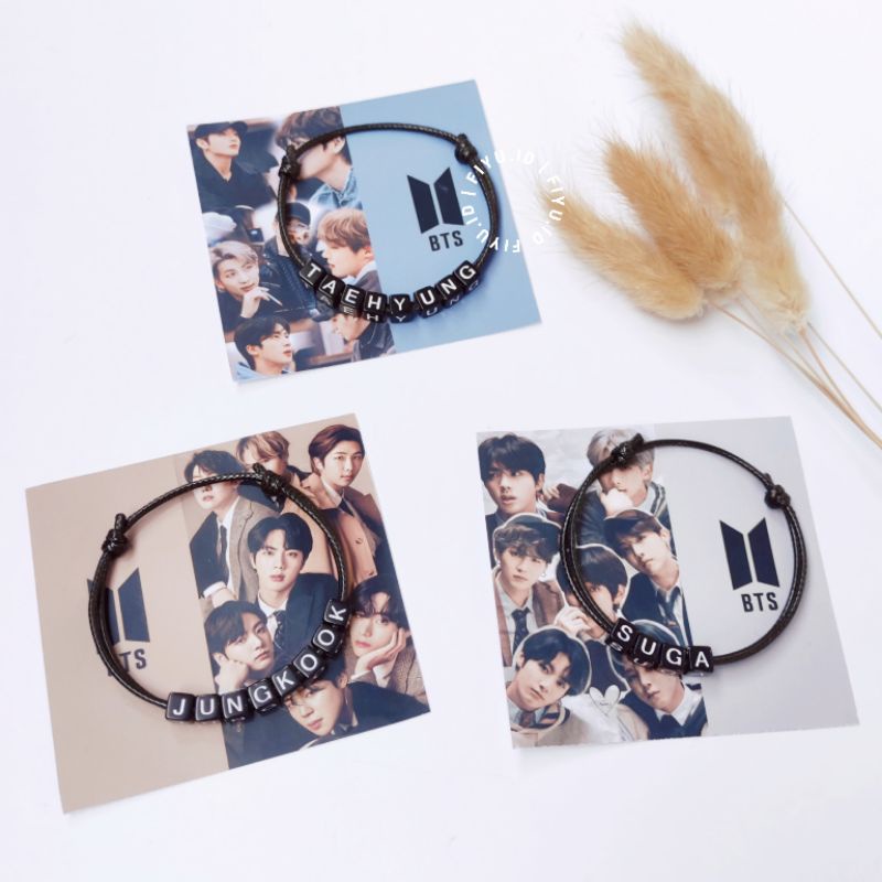 GELANG BTS ARMY / GELANG NAMA MEMBER BTS / JUNGKOOK / V TAEHYUNG / SUGA / RAP MONSTER / JIN / JIMIN / JHOPE