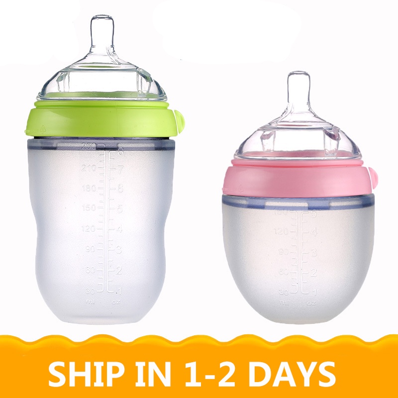 Botol Silikon Bayi / PIKO BELLO Bayi Botol Susu dengan sedotan botol susu bayi Bahan silikon