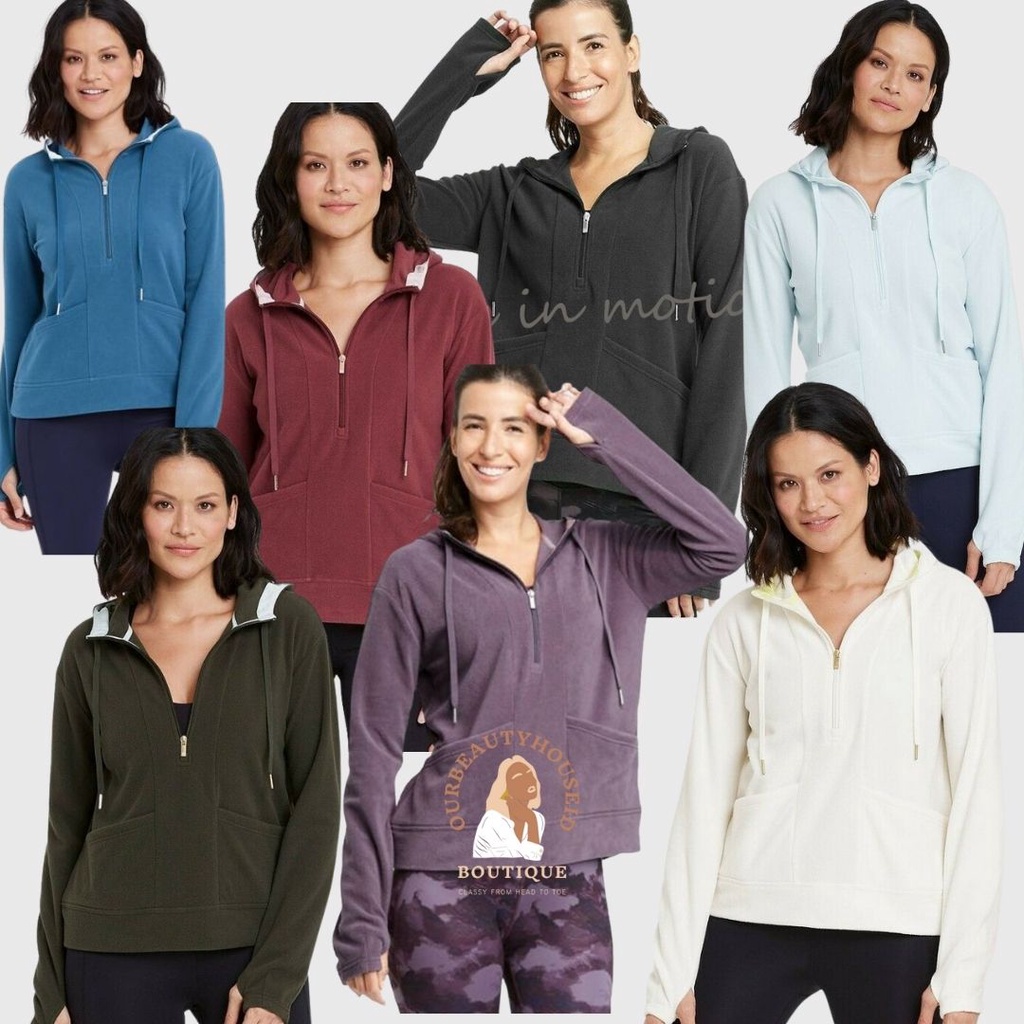 ALL IN MOTION Jaket Wanita Microfleece Hoodie Green