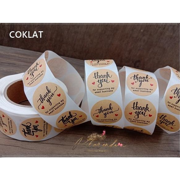 

TAG-24 : Stiker Segel Thank You Bulat 2,5cm (per rol +- 500 stiker) pitar33 dijamin