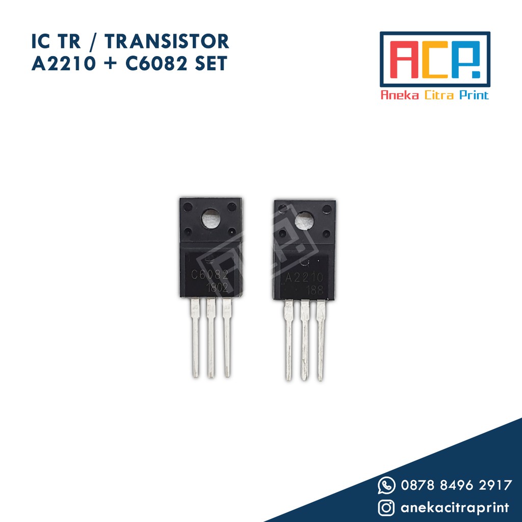 IC TR / Transistor A2210 + C6082 set - Epson 1390 T1100 L1300 L1800 - New