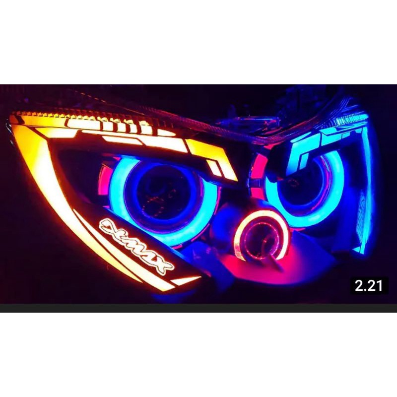 HEADLAMP NMAX OLD ISIPROJIE BILED AES WST CUSTOM LAZY EYE ELEKTRIK LEVELING