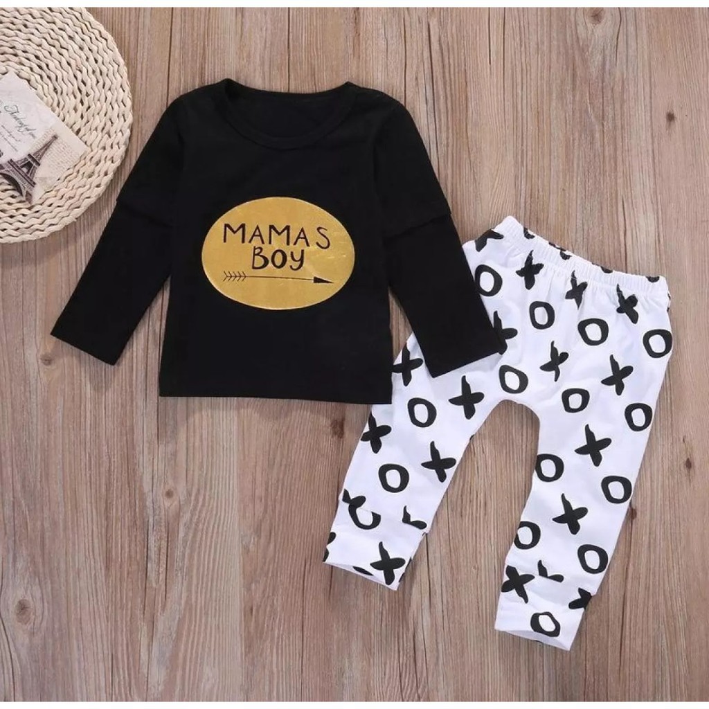 HappyOliver PASSWORD MAMAS BOY Setelan Anak 1 - 7 Tahun Baju Anak BerKualitas