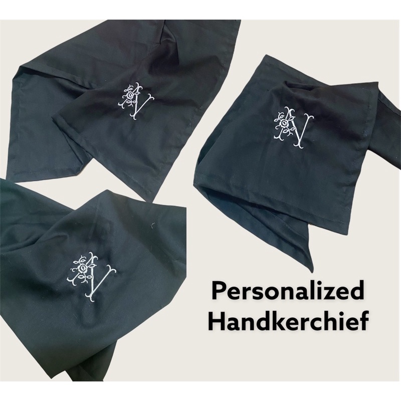 Fawn’G Handmade - Personalized Handkerchief | Sapu Tangan Bordir Initiial Nama