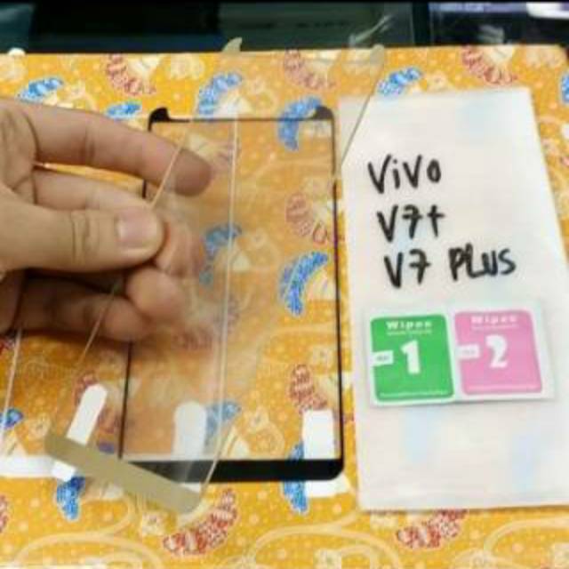 Tempered glass full vivo v7+ v7 plus gorila glass full mantap murah