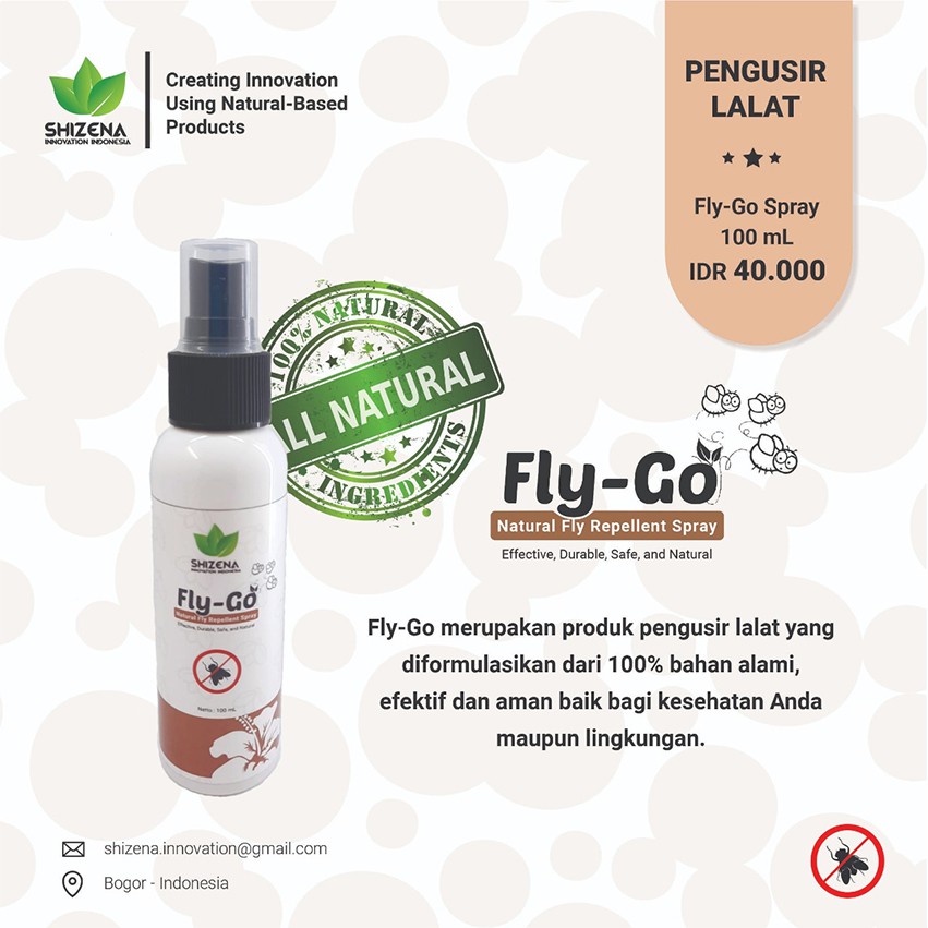Flygo Spray: Spray Pengusir lalat berbahan alami kemasan 100 ml