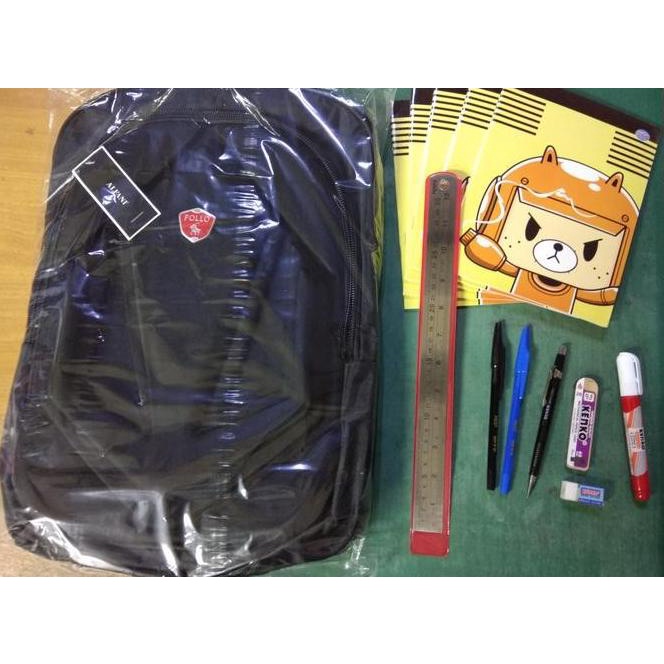 

[ready stock] Paket Sekolah Tas Ransel + Alat Tulis [best seller]