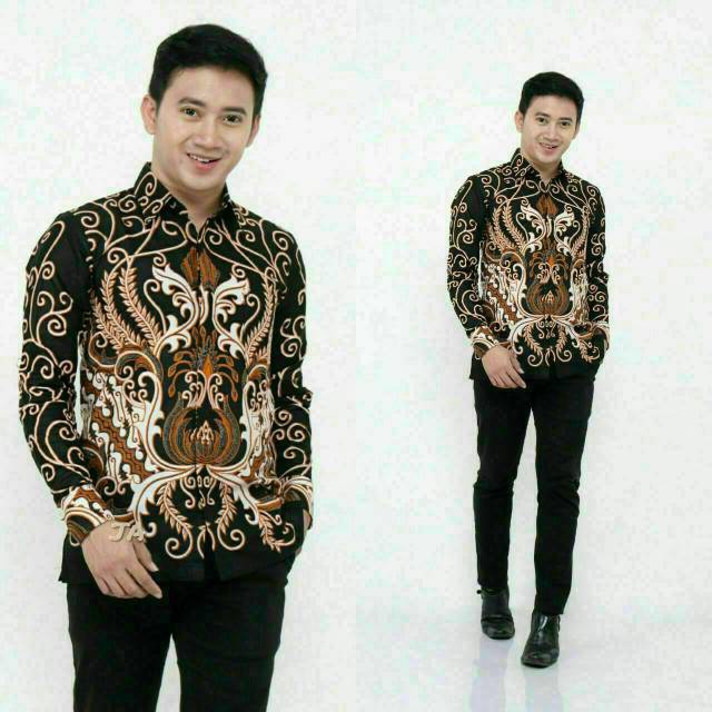 Bisa cod Kemeja batik lengan panjang / baju batik pria lengan panjang