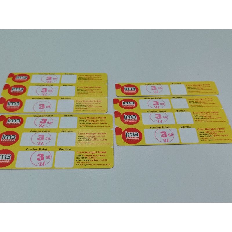 VOUCHER IM3 3GB BULANAN