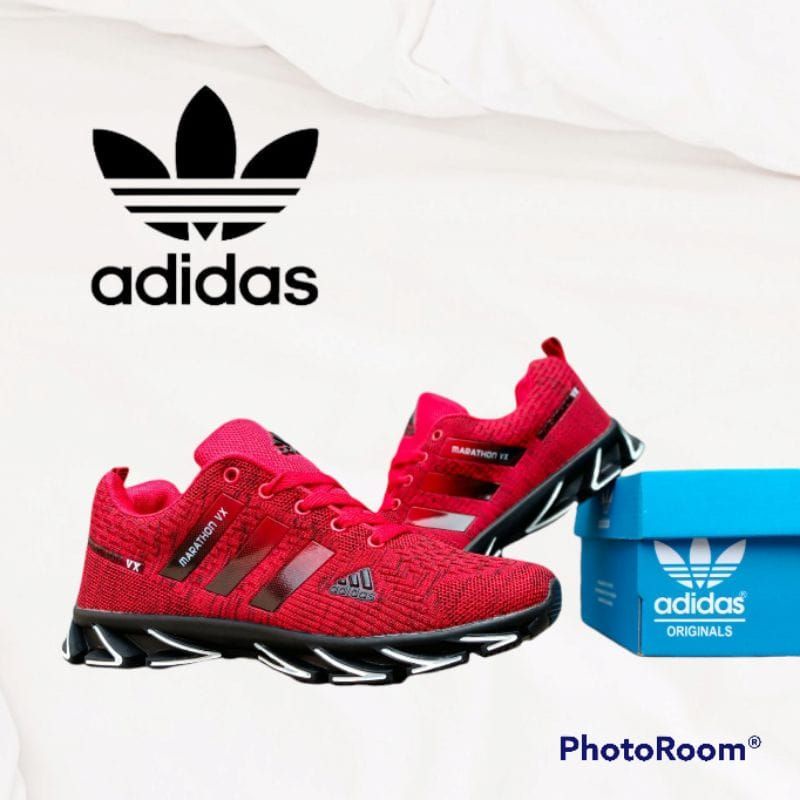 Sepatu adidas marathon v2 springblade merah maroon 39-43