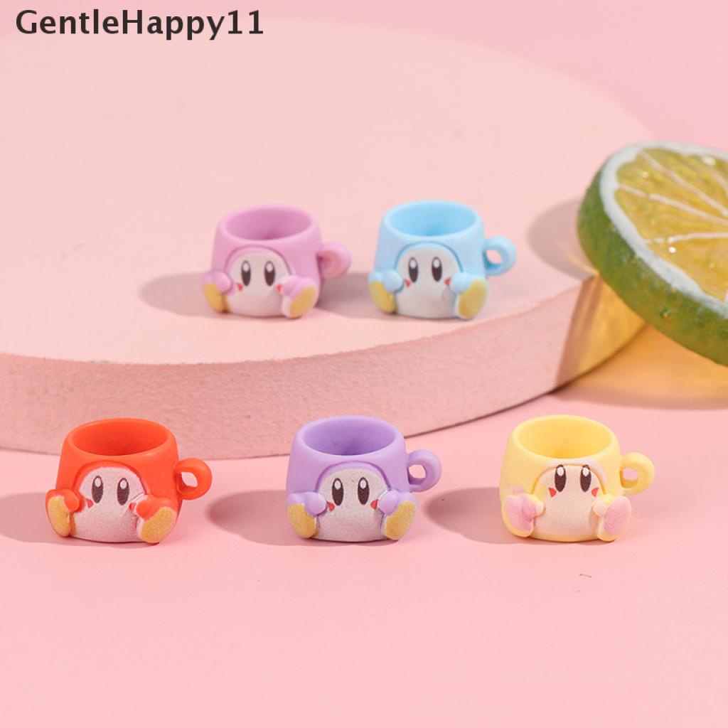 Gentlehappy 5Pcs / Set Mainan Miniatur Gelas Kartun Bahan Resin Untuk Aksesoris Rumah Boneka 1 / 12