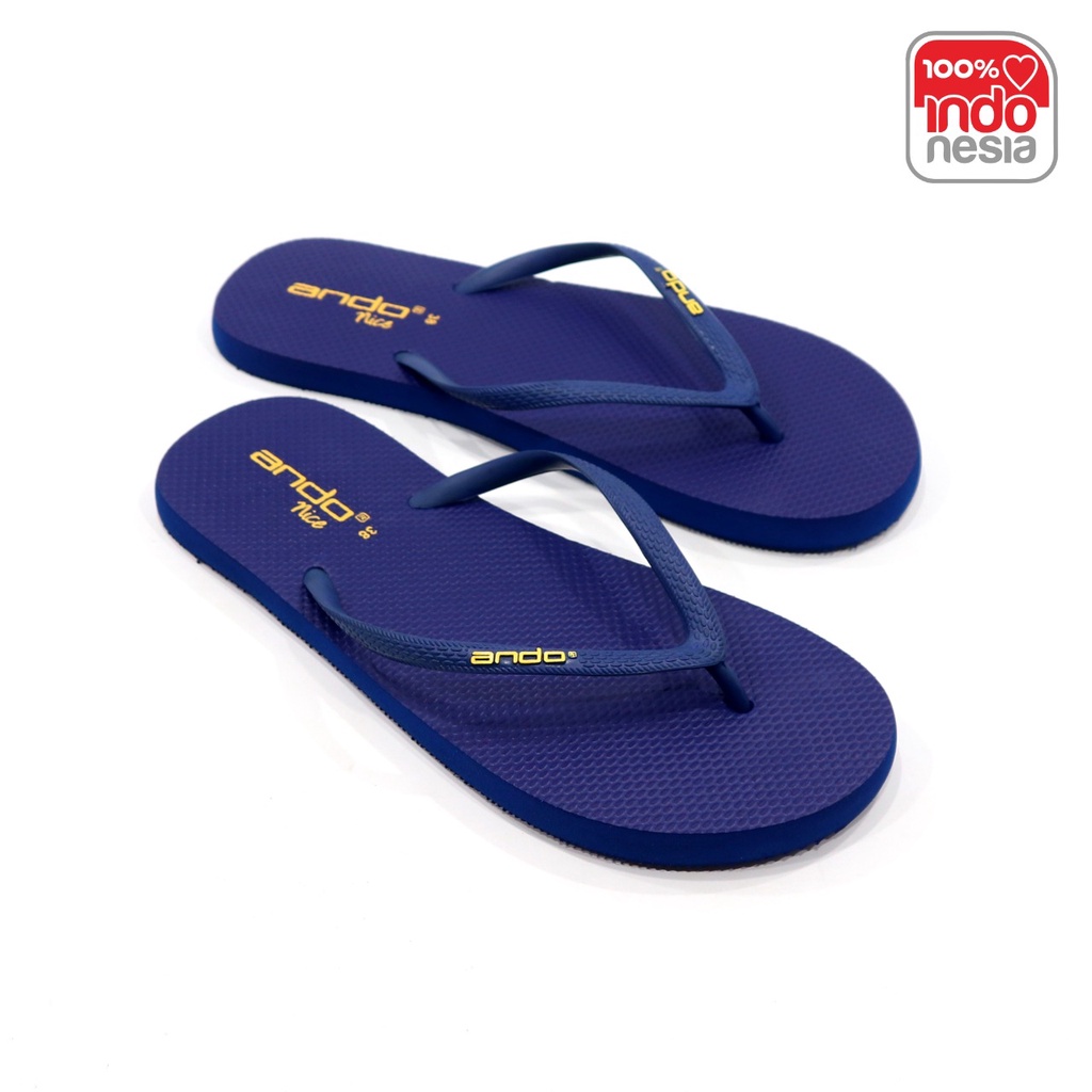 SANDAL KARET DEWASA ANDO NICE 36-40 CEWEK - SANDAL JAPIT CEWEK - ANDO-R. Blue