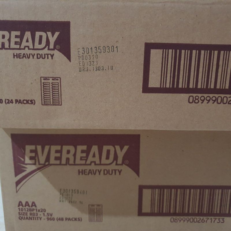 (Eveready) BATERAI/BATTERY/BATTERAI/BATRE EVEREADY AA /AAA MURAH PROMO (Eveready) 1 Baterai