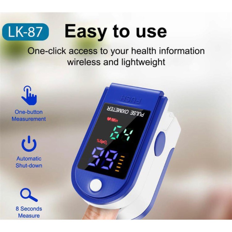 OXIMETER LK87 Oxymeter FINGERTIP PULSE Ukur Detak Jantung