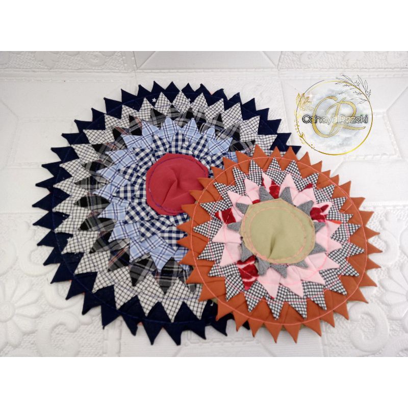 Tatakan Kain Bulat / Tatakan Gelas Kain /Tatakan Gelas Bulat