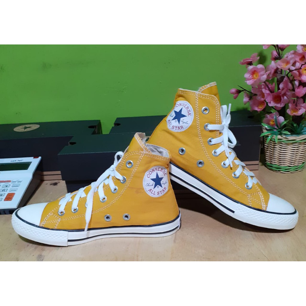 Sepatu Convers All_Star Kuning Tinggi/Boot The Best Quality sun flower hight