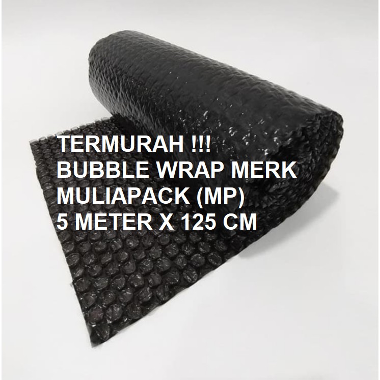 

TERMURAH !! BUBBLE WRAP ECERAN / BUBBLE PACK MP ( MULIAPACK ) HITAM PEKAT 5 METER X 125CM