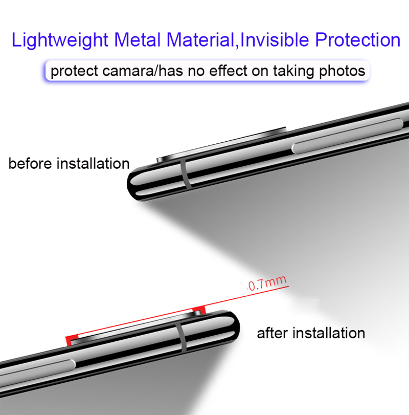 Camera Lens Protector For iPhone 11 pro max Metal Ring Full Cover Glass For iPhone11 11promax Protective Cap 11pro