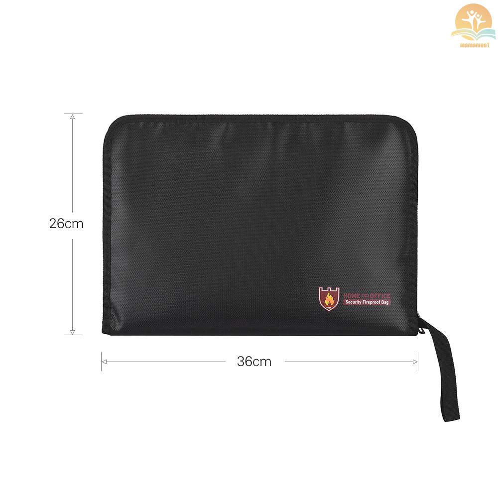 Fireproof Expanding File Folder Document Bag Water &amp; Fire Resistant Silicone Coated Accordion Expandable File Organizer Pouch Holder Zipper Closure for Office Home Bank