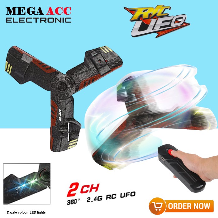 Hoverblade 2.4G Remote Control UFO Rechargeable Flying With Flash Light