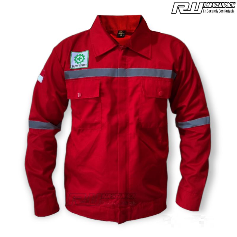 Jual Wearpack Safety K3 Baju Kerja Lapangan Baju Tambang Pria Pakaian Kerja Lengan Panjang