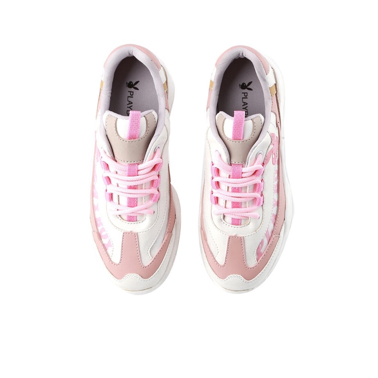 SEPATU SNEAKER PLAYBOY WANITA ORIGINAL CASUAL KETS BRANDED PINK PLW08