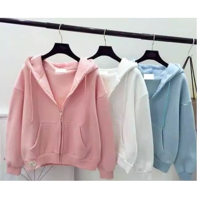 Stylish Korean Basic Jaket Baju Jaket Hoodie