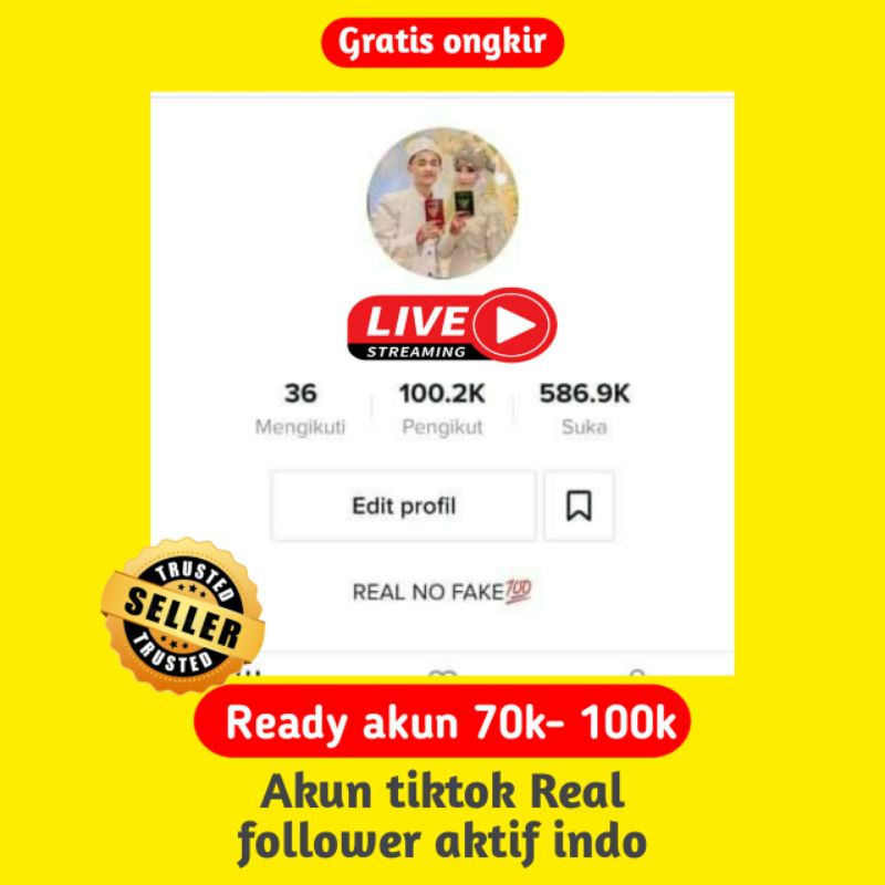 Akun tiktok real follower akun tiktok fyp akun tiktok indo akun tiktok murah