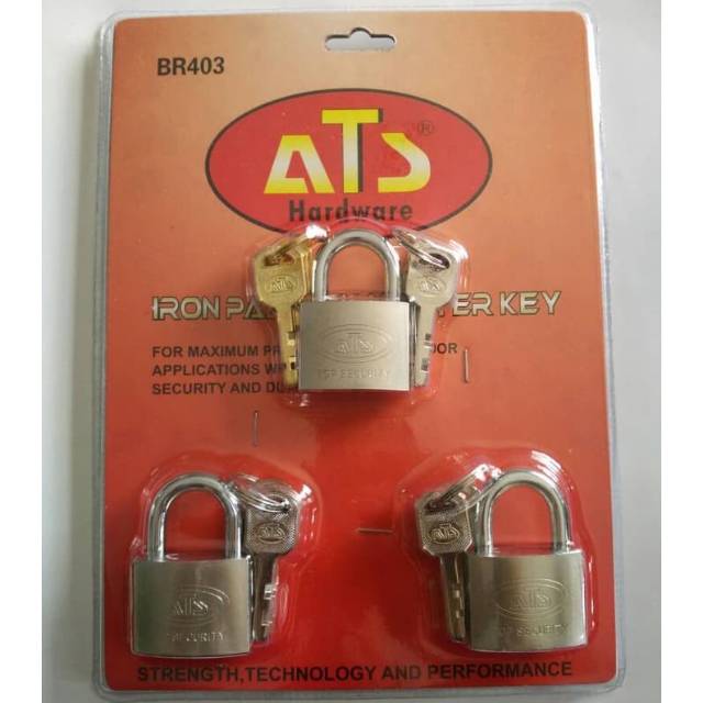 Gembok Masterkey Master Key ATS - 40mm x 3pcs