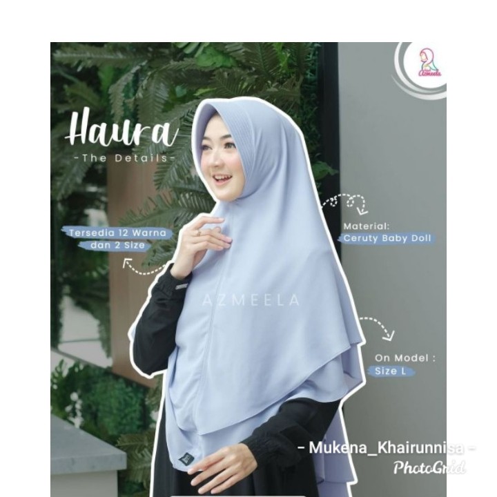 AZMEELA HAURA KHIMAR INSTANT 2 LAYER CERUTTY BABY DOL