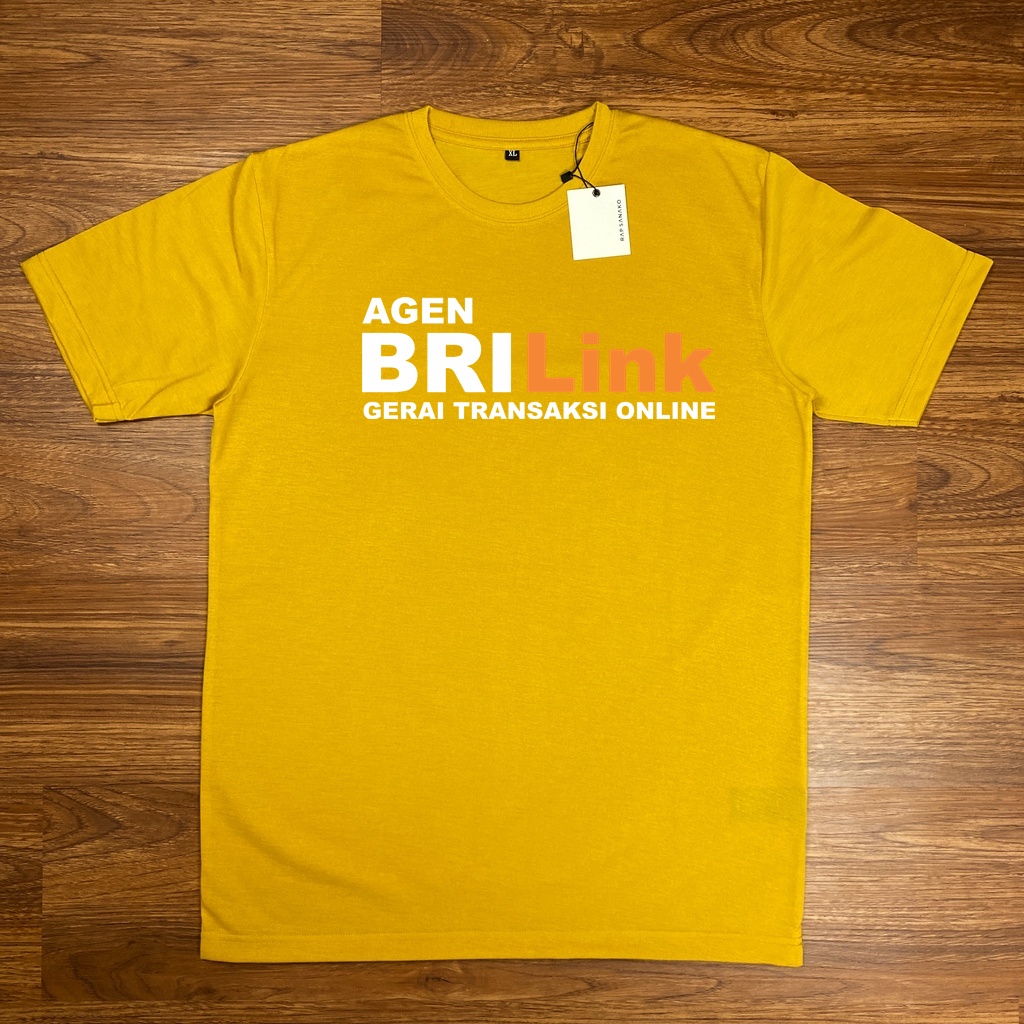 Baju Kaos Agen BRILink Gerai Transaksi Online Bri Link Lengan Pendek Katun Distro Terbaru